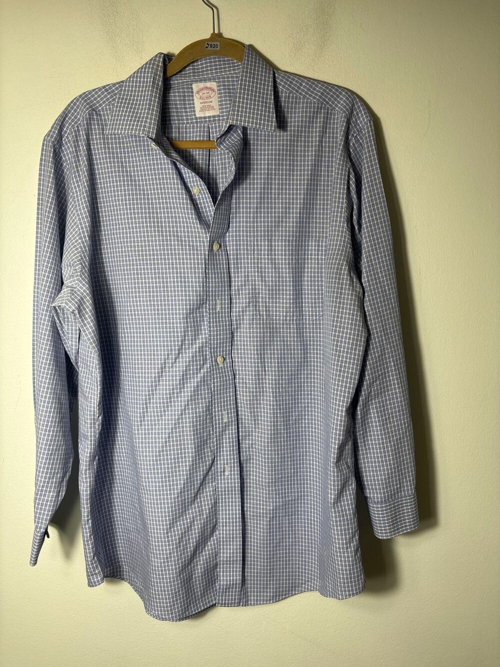 Men's Brooks Brothers Long Sleeve Cotton Button Down Shirt Sz M